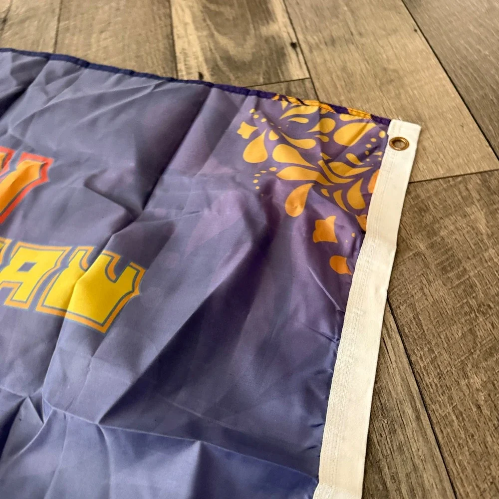 Golden State Warriors Los Warriors NBA Hispanic Heritage Night Flag Purple 23x35